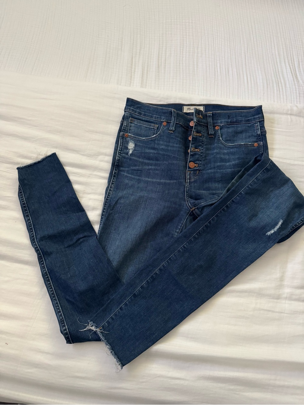 Madewell High-Rise Blue Button-Fly Jeans
